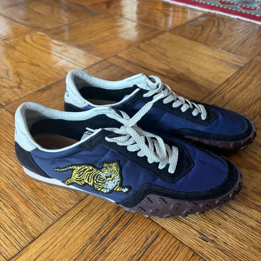 Kenzo Blue Yellow Tiger Slim Sneakers sz 38 / 7